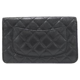 Chanel-Chanel Timeless Classic Line AP0250 Chain Wallet-Black,Dark red