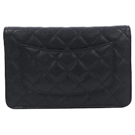 Chanel-Chanel Timeless Classic Line AP0250 Chain Wallet-Black,Dark red