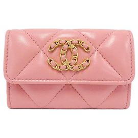 Chanel 19 Line AP1790 Business Card Holder Pink