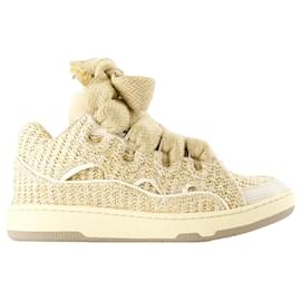 Lanvin-Curb Sneakers - Lanvin - Synthetic - Beige-Brown,Beige