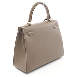 Hermès-Sac à main en cuir Hermes Kelly 25 marron-Marron