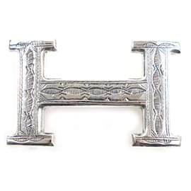 Hermès-Hermes Touareg Buckle Constance H-belt Silver-Silvery,Metallic