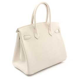 Hermès-Hermes Birkin 30 Beton Togo Handbag-White