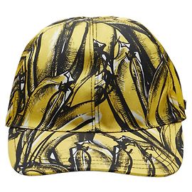 Prada Banana Print Nylon Baseball Cap Yellow
