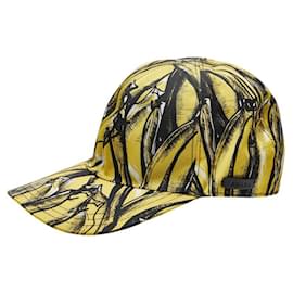 Prada-Prada Banana Print Nylon Baseball Cap-Yellow