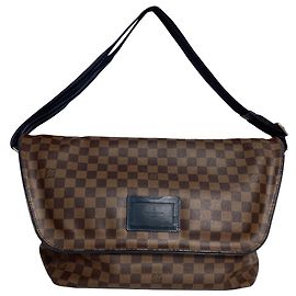 Louis Vuitton Damier Ebene Sprinter GM Shoulder Bag in Brown Coated Canvas Brown