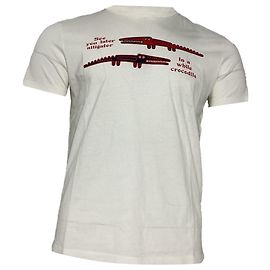 Camiseta Moncler Aligator de cuello redondo en algodón blanco Blanco