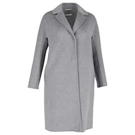 Max Mara-S Max Mara Regina Coat in Grey Virgin Wool-Grey