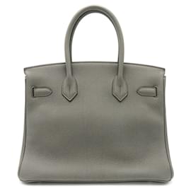 Hermès-Hermes Togo Leather Birkin 30 Handbag-Grey