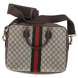 Gucci-Pasta Gucci GG Supreme Ophidia em lona bege-Bege
