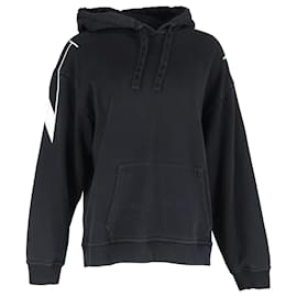 Valentino Garavani- Valentino Garavani VLTN Print Hoodie in Black Cotton-Black