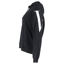 Valentino Garavani- Valentino Garavani VLTN Print Hoodie in Black Cotton-Black