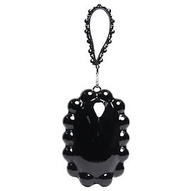 Simone Rocha Schwarze Acrylperlen-Ei-Tasche Schwarz