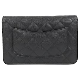 Chanel-Chanel Timeless Classic Line AP0250 Chain Wallet-Black,Dark red