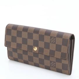 Louis Vuitton-Louis Vuitton Damier Portefeuille Sarah Long Wallet-Brown,Damier ebene