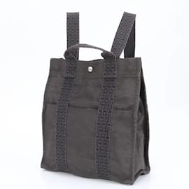Hermès-Hermes Air Line Ad MM Rucksack Tote Bag-Brown