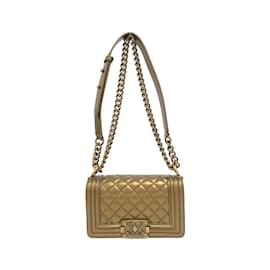 Chanel-Chanel Boy Line 67085 Shoulder Bag-Golden