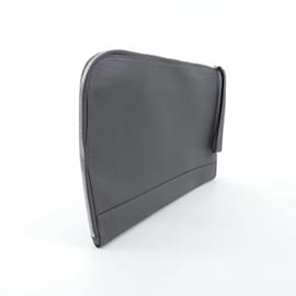 Valextra-Valextra Gray Clutch Bag-Brown