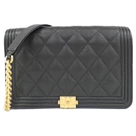 Chanel-Chanel Boy Line AP1117 Chain Wallet-Black