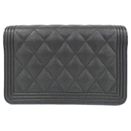 Chanel-Chanel Boy Line AP1117 Chain Wallet-Black