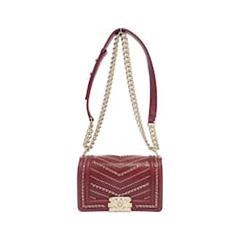 Chanel-Chanel Boy Line 67085 Shoulder Bag-Dark red