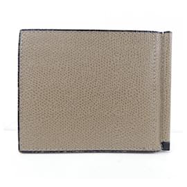 Valextra-Valextra Beige Money Clip Wallet-Beige