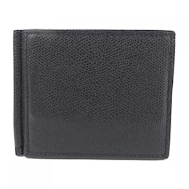 Valextra-Valextra Black Money Clip Wallet-Black