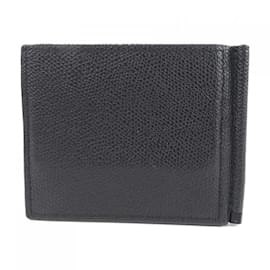 Valextra-Valextra Black Money Clip Wallet-Black