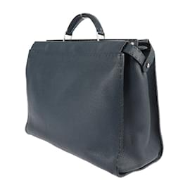 Fendi-Fendi Peekaboo Selleria Handbag-Navy blue