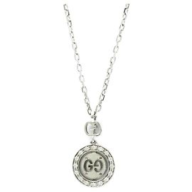 Colar de diamante Gucci Icon Toile Prata