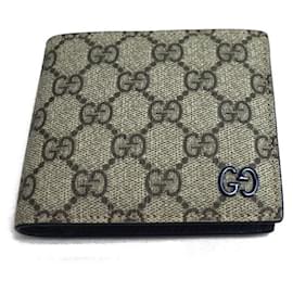 Gucci-Carteira bi-fold Gucci GG Coin-Bege,Azul marinho