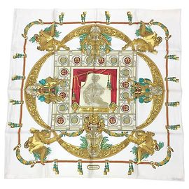 Hermès Bufanda Hermes Carre 90 - Tributo a Charles Garnier Blanco