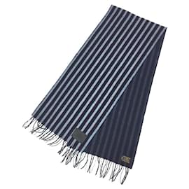 Louis Vuitton-Xale de lã de cashmere Louis Vuitton-Marrom,Azul,Azul marinho