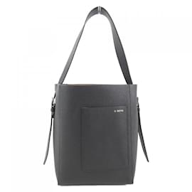 Valextra-Valextra Black Calfskin Handbag-Black