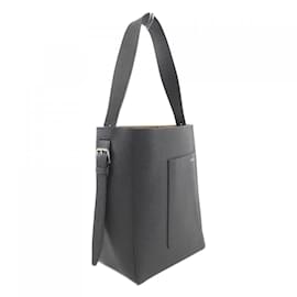 Valextra-Valextra Black Calfskin Handbag-Black