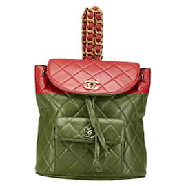 Chanel-Chanel Matelasse Coco Mark Backpack-Red