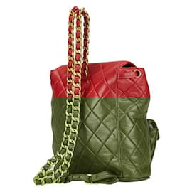 Chanel-Chanel Matelasse Coco Mark Backpack-Red