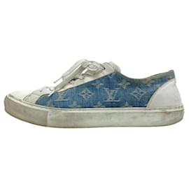 Louis Vuitton-Louis Vuitton Tattoo Line Sneakers-White,Blue