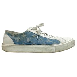 Louis Vuitton-Louis Vuitton Tattoo Line Sneakers-White,Blue