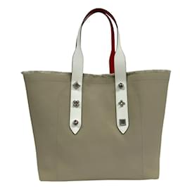 Christian Louboutin-Christian Louboutin Frangibus Studded Tote Bag-Beige
