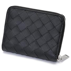 Bottega Veneta-Bottega Veneta Black Calfskin Bi-Fold Wallet-Black