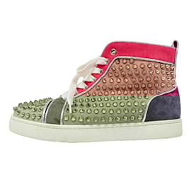 Christian Louboutin-Christian Louboutin Pink and Purple High Top Sneakers-Pink,Purple