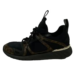 Louis Vuitton-Louis Vuitton After Game Line Mesh Monogram Sneakers-Brown,Black
