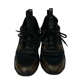 Louis Vuitton-Louis Vuitton After Game Line Mesh Monogram Sneakers-Brown,Black