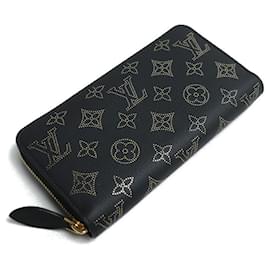 Louis Vuitton-Louis Vuitton Zippy Wallet in Black Mahina Leather-Black