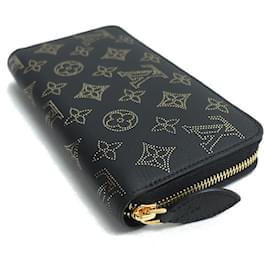 Louis Vuitton-Louis Vuitton Zippy Wallet in Black Mahina Leather-Black
