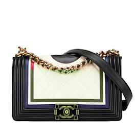 Chanel-Chanel Matelasse Boy 25 Coco Mark Chain Shoulder Bag-Black,Multiple colors
