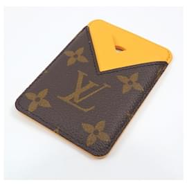 Louis Vuitton-Louis Vuitton Monogram Macassar Card Case-Golden,Yellow,Monogram