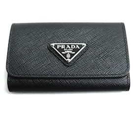 Prada-Prada 4-Key Case in Black-Black
