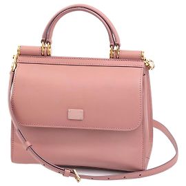 Dolce & Gabbana Sicily 58 Sac à main en cuir rose Rose